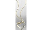 Signature 1/4 CT.tw Heart Journey Necklace 18K GOLD OVER STERLING