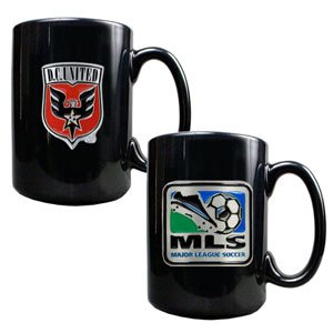 DC United MLS 2pc Black Ceramic Mug Set - Primary