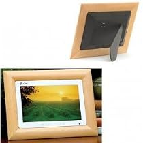 Warm 7 ; 7 inch digital picture frame made with solid walnut. (Beech) (10"H x 13"W x 2.5"D)