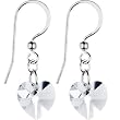 Austrian Crystal Heart April Birthstone Earrings MADE WITH SWAROVSKI ELEMENTS