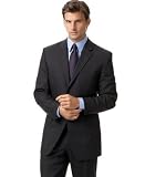 Calvin Klein Two Button Black Glen Plaid Suit