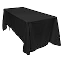 70 x 120 Inch Polyester Tablecloth Black