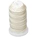 Simply Silk Beading Thick Thread Cord Size FFF (0.016 Inch 0.42mm) Spool 92 Yards Compatible with Kumihimo Super Lon (Ecru)