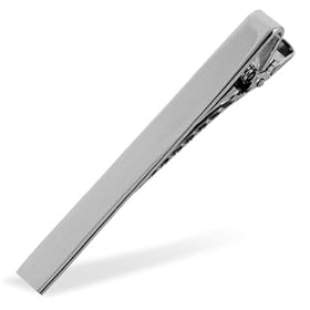 Executive Clasp Tie Bar by Enrico Pardini - Silver Metal by 