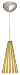 Besa Lighting 1BC-2116GS-SN Satin Nickel Monte Contemporary / Modern Single Light Pendant with Stripes Armagnac Glass from the Monte Collection