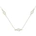18kt Gold over Sterling Silver Filigree Paisley 9in-10in Adjustable Chain Anklet