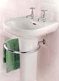 Chrome Circular Undersink Towel Hanging Rail