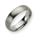 Titanium Brushed Comfort Fit 6mm Wedding Band - Size 13.25