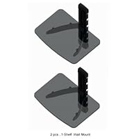 2 PCS Wall Mount Shelf for Direct Tv Box, DVD Player, DVR, Cable Box, Blu-ray Player, X-Box