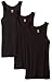 Hanes Little Girls' Ribbed Tank Top (Pack of 3), Ebony, Small