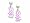 Sterling Silver Pink Bunny Resin Earrings LIFETIME WARRANTY