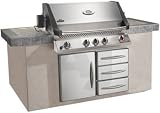 Napoleon Built-In Infrared Series BIPT600RBINSS1 38 Built-in Gas Grill with 922 sq. in. Cooking Surface, 82500 Total BTU, 3 Bottom Burners, 1 Infrared Burner, Infrared Rear Rotisserie Burner and WAVE Rod Cooking Grids: Stainless Steel: Natural Gas