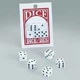 5 Pieces White Dice Card (One Dozen) - Dice Dice