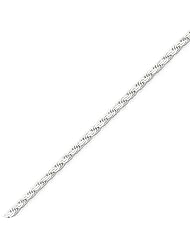 Sterling Silver 2.25mm Flat Rope Chain - 20 Inch