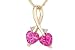 7/8 Carat Created Pink Sapphire and Diamond 14K Gold Heart Pendant w/Chain