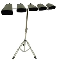 Signature Music 5 Piece Cow Bell Set with Folding Stand New CBS