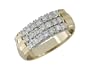 Deca 14K Gold Triple Row Diamond Ring