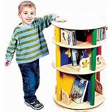 Kids Children's Moon and Star Revolving Book Shlef Media Carousel by Guidecraft