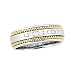14K Two-Tone Gold Diamond Comfort Fit Handwoven Wedding Band Duo - Lady's Ring