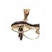 18K Egyptian Jewelry Pendants - Eye of Horus with Lapis and Mother of Pearl