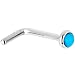 Solid 14KT White Gold 2mm Turquoise L-Shaped Nose Ring - 18 Gauge