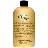 philosophy | vanilla birthday cake | ultra rich 3-in-1 shampoo,
body wash, and bubble bath.