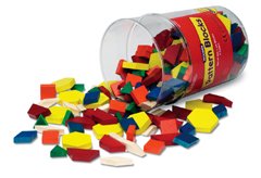 3185PJMY7NL PATTERN BLOCKS WOODEN 250/PK 1CM