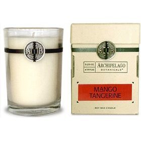 Archipelago Botanicals MANGO TANGERINE CANDLE 60 Hour Aromatherapy Home Fragrance Signature Series All Natural Hand Poured Premium Soy Wax Jar Candle W/ Deluxe Gift Box