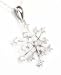 14k Snowflake Diamond Pendant in White Gold