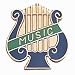 Music Lyre Pin TAP28C