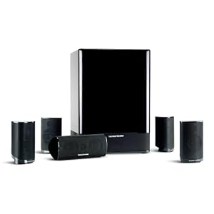 Harman Kardon HKTS-15 5.1 High-Performance, 6-Piece Home Theater Speaker System (Black Gloss)