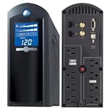 Cyberpower CP1500AVRLCD UPS - LCD Display 1500VA/900W AVR 8-Outlet RJ11/RJ45/Coax Tower USB