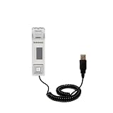 Coiled Power Hot Sync and Charge USB Data Cable w/ Tip Exchange for the Samsung Yepp YP-U2 - Gomadic Brand