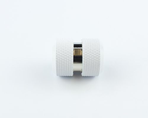 PrimoChill Rigid Revolver Compression Coupler - Diamond Knurled Grip - White - 2 Pack