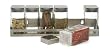 RSVP Six Glass Bottle Spice Rack 18/10 S/S New