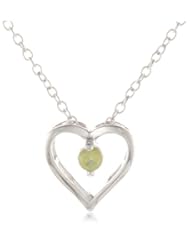 Sterling Silver Heart Pendant Necklace, 18"