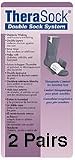 Therasock Doublesock System - 2 Pair - Black, Size L: Women 9-12, Men 10-13