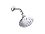 Kohler K-10327-CP Forté 2.0gpm Single Function Showerhead with Katalyst Spray, Polished Chrome