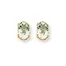 14k 6x4 Oval Green Amethyst Earring title=