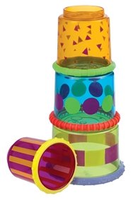 Childrens Toyshop   : Sassy - Stacking Cups Clarified Colours
