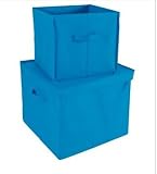 2 Great Condition Boys Blue Boxes - Collapsible Storage Organizer Box Units