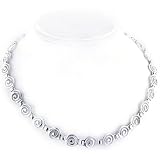 Sterling Silver 16 Polished Swirls Necklace - 16