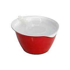 Kaiser 669052 Patisserie Teig- und R�hrsch�ssel mit 2-teiligem Spritzschutzdeckel, 4 L, kirschrot-wei�