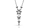 Sterling Silver 1.77ct Pearl & Marcasite 45cm Floral Necklace