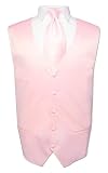 Men's PINK Dress Vest and NeckTie Set for Suit or Tuxedo