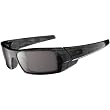 Oakley Gascan Men's Lifestyle Sports Sunglasses w/ Free B&F Heart Sticker - Black Plaid/Warm Grey