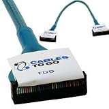 18in GO!MOD MOLDED ROUND 1-DV FLOPPY CABLE - UV REACTIVE BLUE