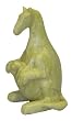 Kangaroo - hand carved yellow flower stone