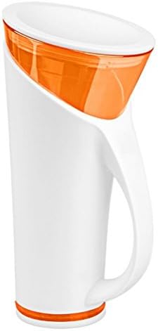 Aterlin 400ML Intelligent Induction Drinking Cup Sound Touch Sense Electronic Induction Temperature Display Practical Water Bottles Time Reminder Smart Cups (Orange)