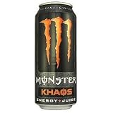 【日本未発売・USA版】　モンスター　カオスオレンジエナジードリンク　16オンス（473ml) お得な15本セット　【並行輸入品】　【アスレティックストア特別　国内・アメリカからの送料無料】　Monster Orange Energy Drink, Monster Khaos Energy, 16 OZ.